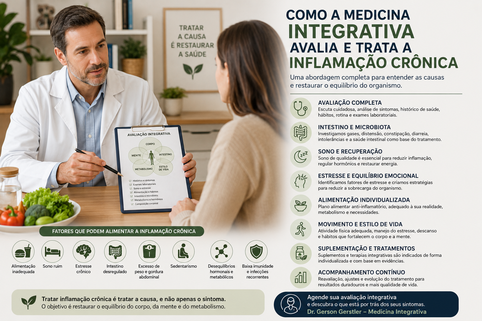 Consulta de medicina integrativa para avaliação da inflamação crônica